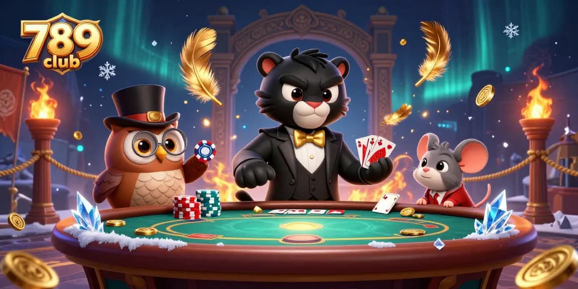 Engage in thrilling card games at 789 club with stylish characters and rich casino elements.