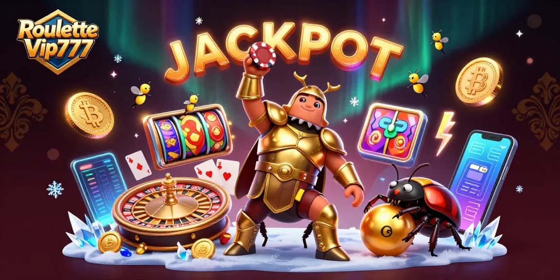 Spin, win, and master Roulette Vip777 with an exciting casino scene filled with vibrant elements.