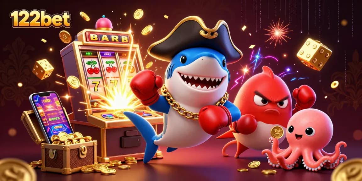 Participe de jogabilidade emocionante no 122bet com personagens de cassino vibrantes e símbolos empolgantes.
