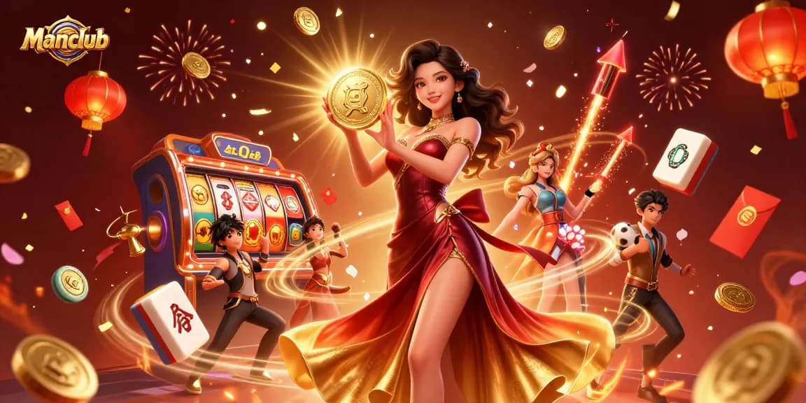 Experience winning at Manclub's slots surrounded by stunning visuals and vibrant celebrations.