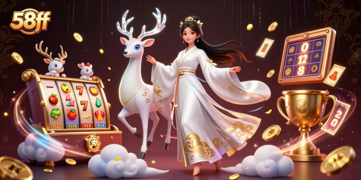 Experience the excitement of 58ff with dynamic slot symbols and a stunning traditional character.