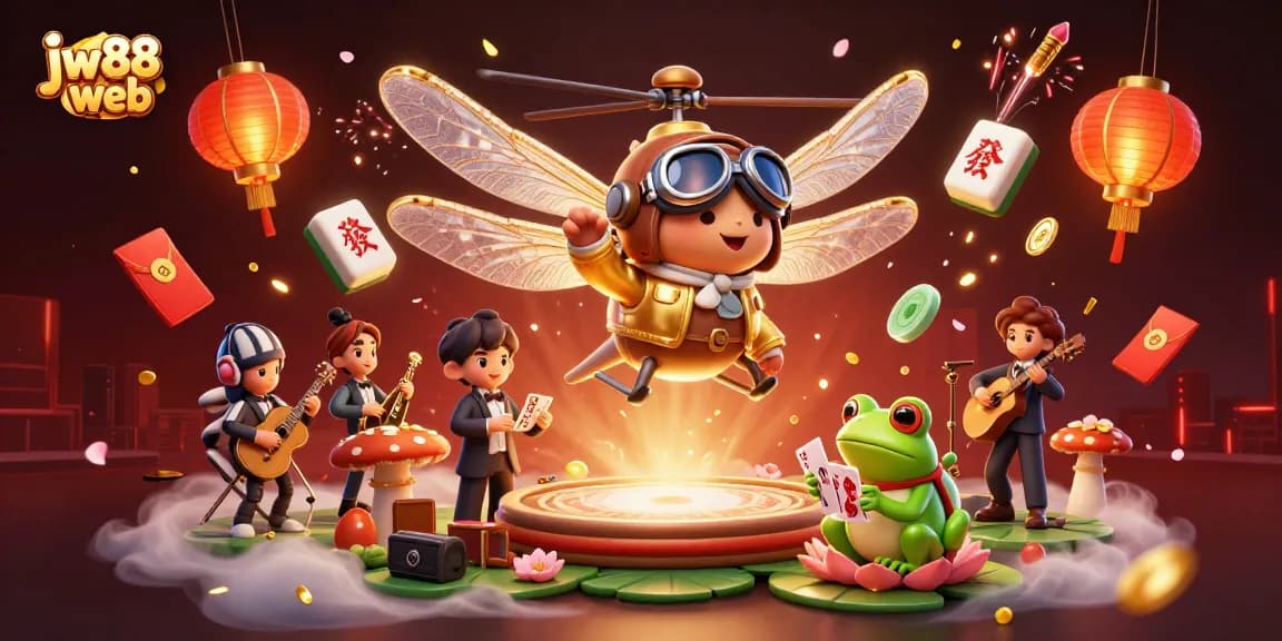 Experience vibrant gaming at jw88 web's lily pad casino with thrilling card games and jazz!