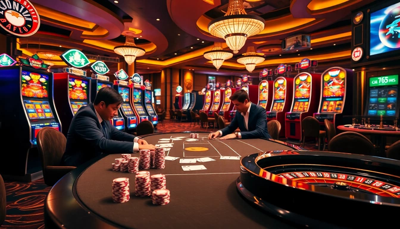 Experience strategic betting at Keonhacai5 with vibrant casino visuals and professional gameplay.