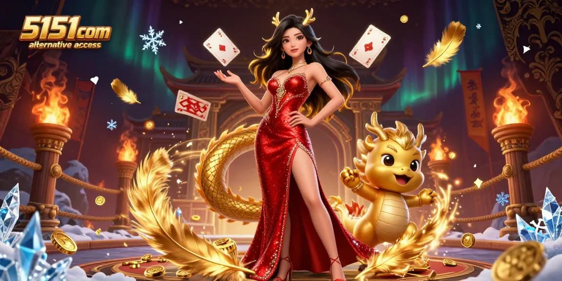 Win big with 5151com alternative access in an engaging casino scene featuring vibrant characters.