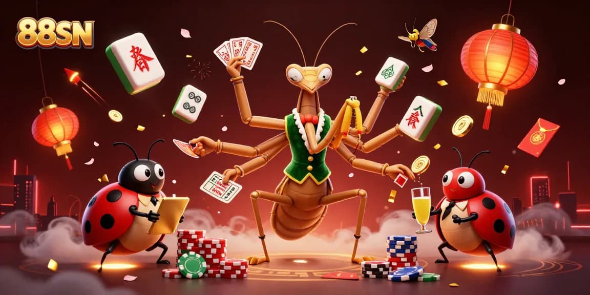 Experience thrilling gambling action at 88SN with vibrant casino scenes featuring dynamic 3D characters.