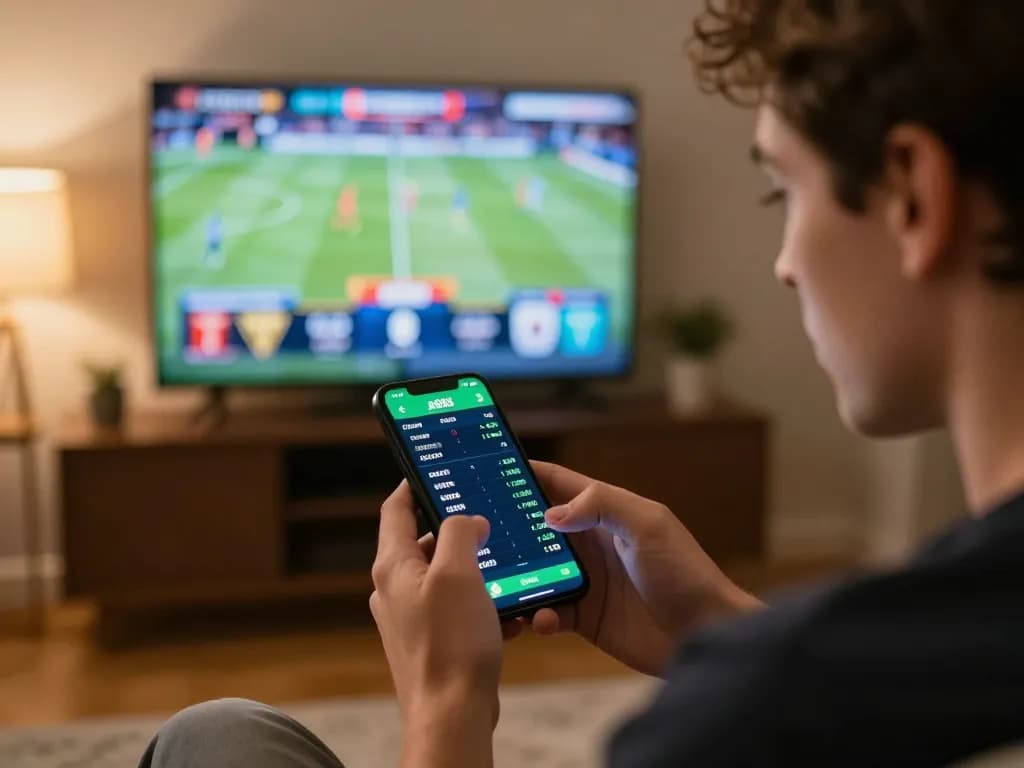 A player analyzes real-time odds on the aa888 app while enjoying a sports betting session at home.