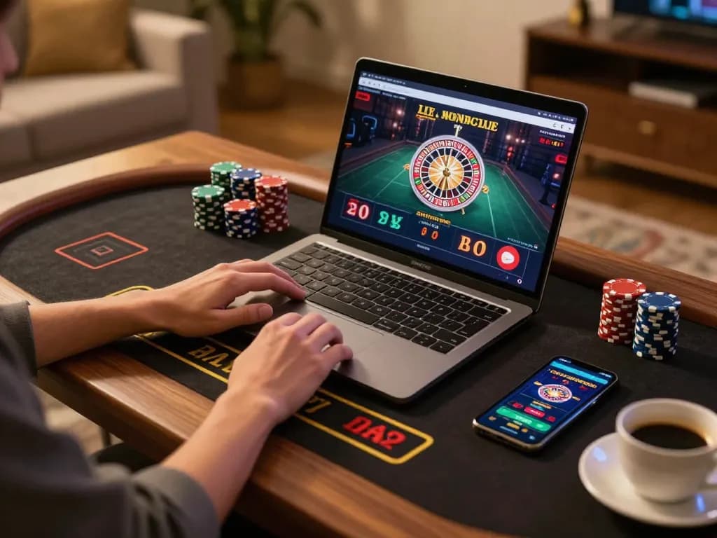 Engage in strategic online casino gameplay with 688vbest at your home setup.