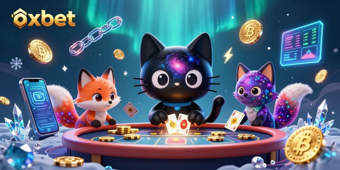 Experience the excitement of an oxbet cosmic casino with a black hole cat and a nebula fox!