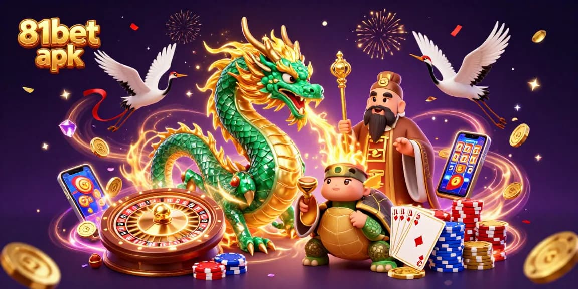 Experience the excitement with 81bet apk, featuring vibrant characters and dynamic casino elements.