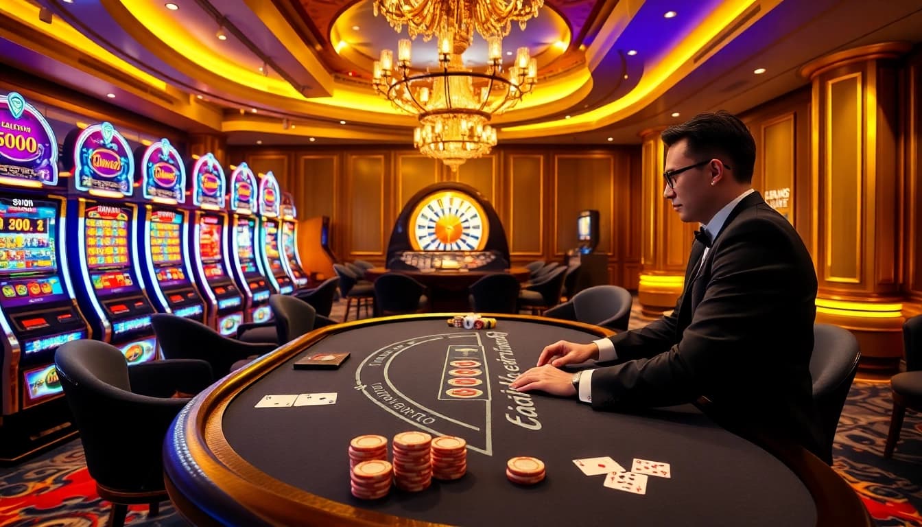 Feel the thrill of gaming at u888’s vibrant online casino with active players and shining slot machines.