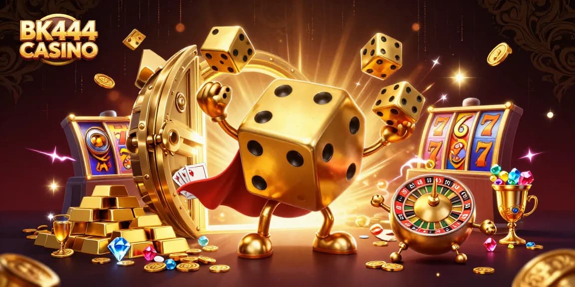 Engage with thrilling odds at BK444 CASINO featuring vibrant gaming elements and interactive characters.
