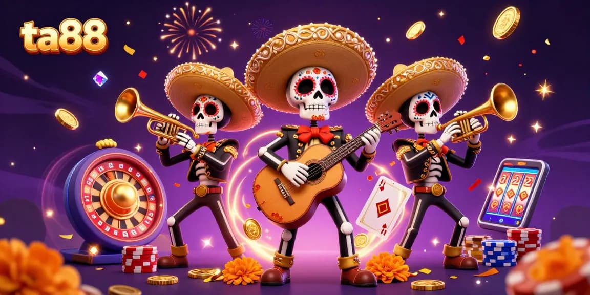 Experience ta88's exciting casino action with a vibrant mariachi scene and festive game elements.