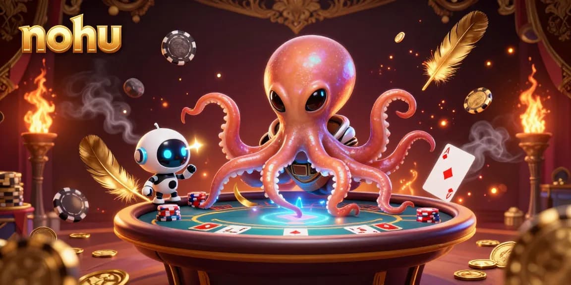 Experience exciting poker gameplay with nohu in a vibrant alien casino filled with dynamic elements.