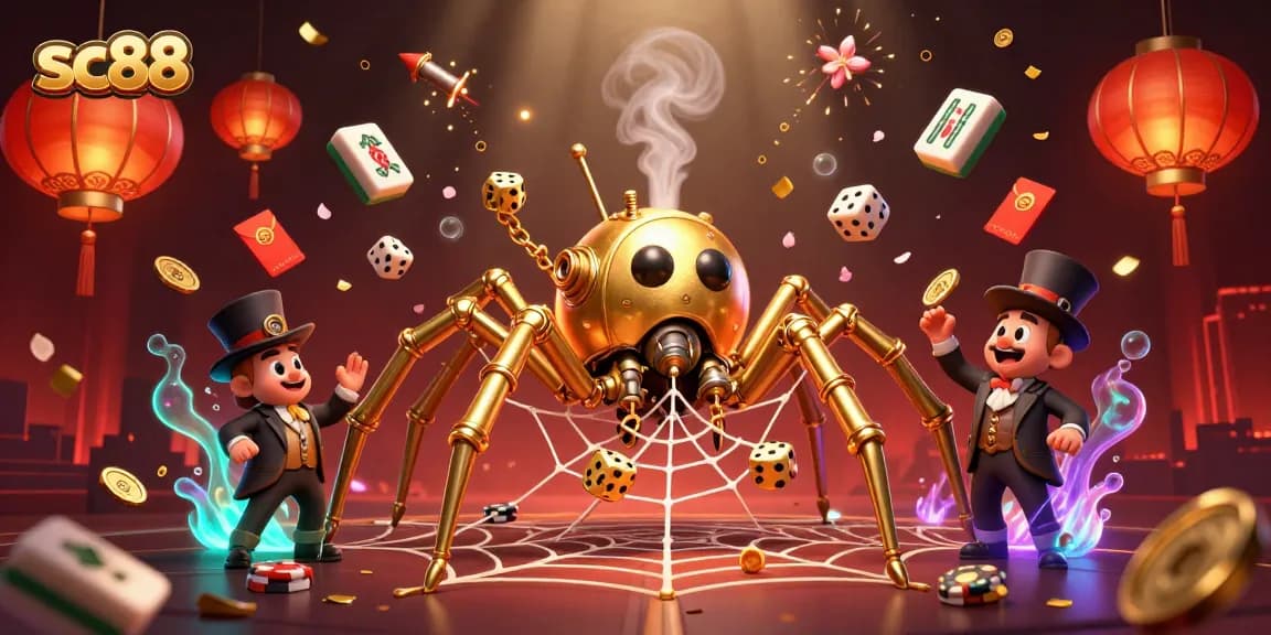 Engage with sc88's thrilling casino experience, capturing luck with neon elements and golden designs.