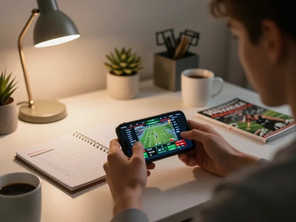 Experience live sports betting excitement on https://tr88.bio/ with a cozy home setup showing intense focus and strategy.