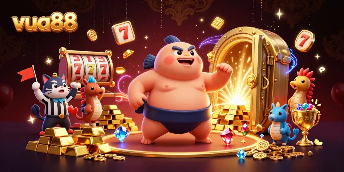 Experience thrilling gaming adventures at vua88 with vibrant characters and exciting casino elements.