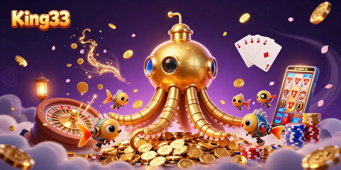 King33 players enjoy enchanting wins with golden kraken and vibrant casino elements