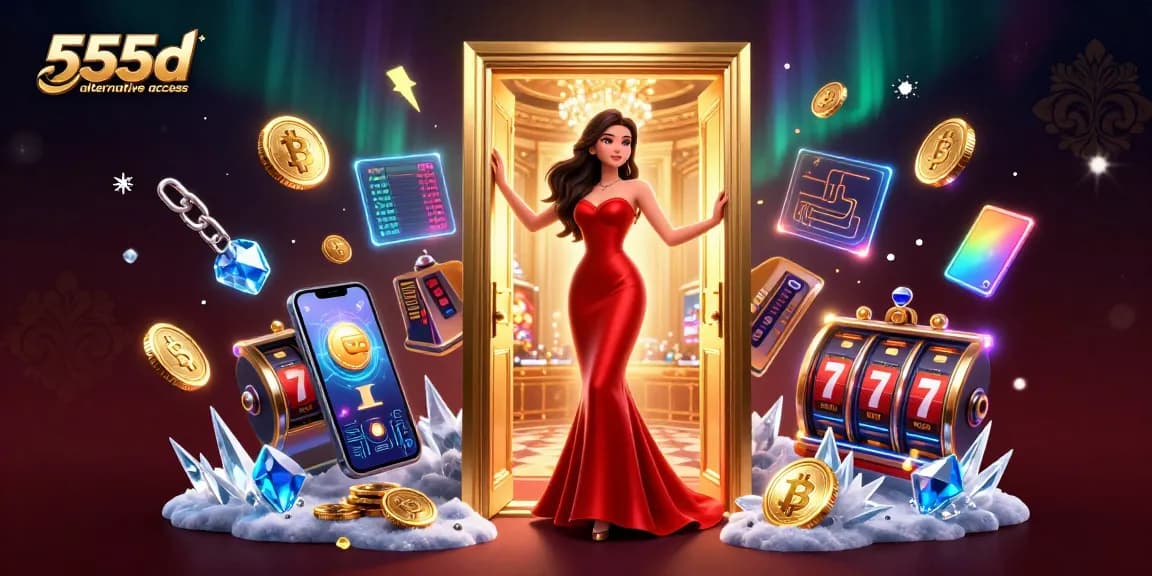 Experience winning with 555d alternative access in a luxurious casino atmosphere filled with exciting elements.