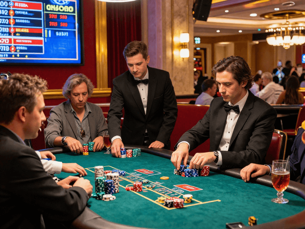 Experience excitement at https://vin88-casino.games/ with players enjoying vibrant casino games like poker and roulette