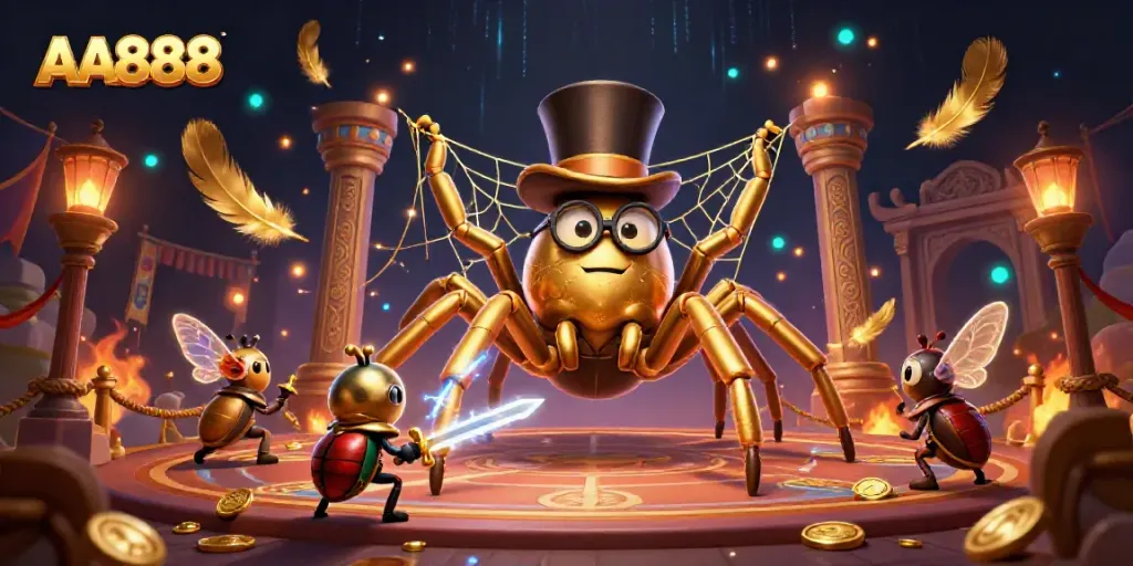 Experience adrenaline-filled gaming with AA888 featuring vibrant casino characters and dynamic action!