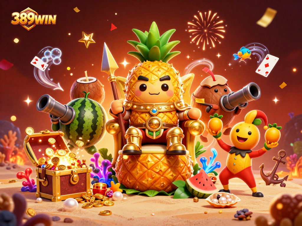 Experience the vibrant energy of 389WIN with our exciting casino-themed illustration showcasing thrilling games.