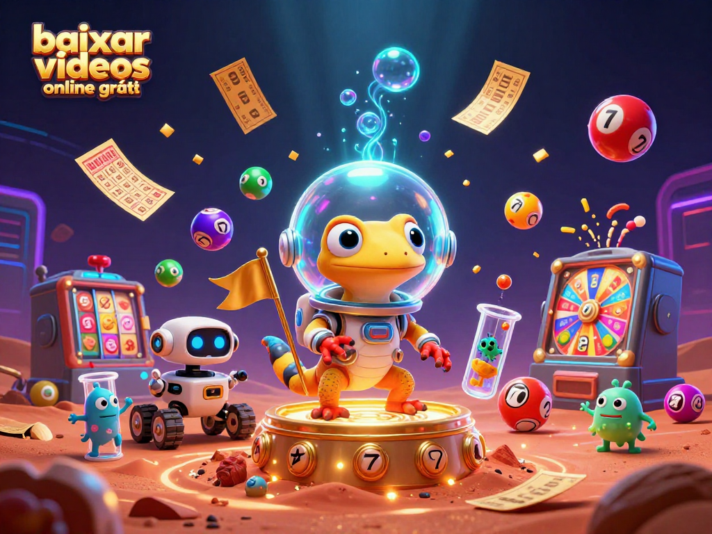 Win big with baixar vídeos online grátis in an engaging alien casino scene full of vibrant gaming elements.