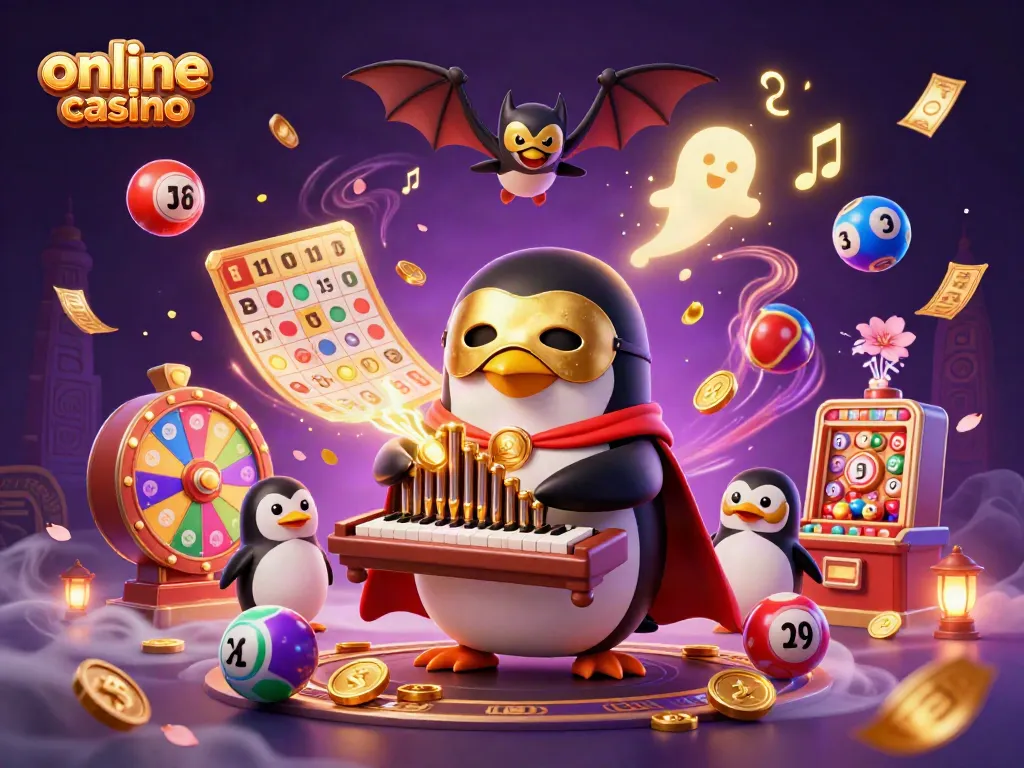 Experience the thrill of online casino games with our lively 3D illustration featuring vibrant elements and engaging characters.