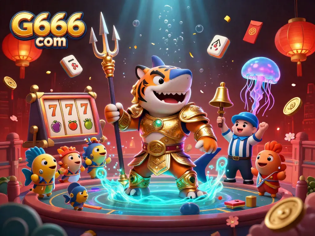 Engage with G666 com through an exciting underwater casino scene featuring dynamic gambling elements.