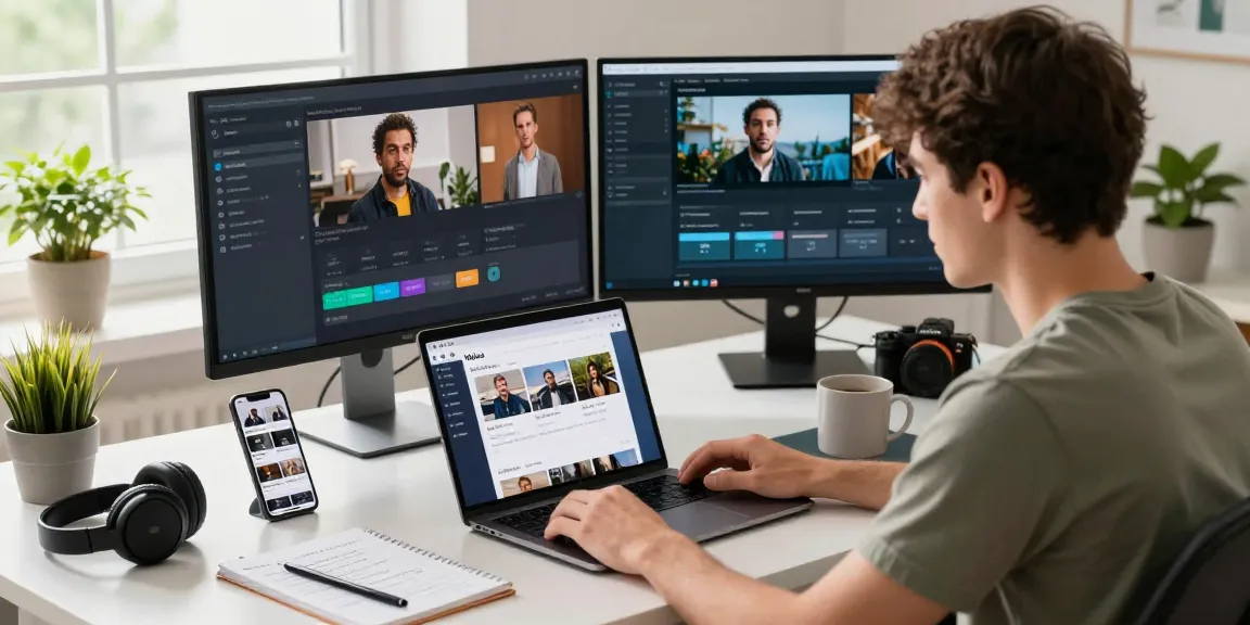 Baixar vídeos online grátis usando o aplicativo Muka em um ambiente moderno e tecnológico.