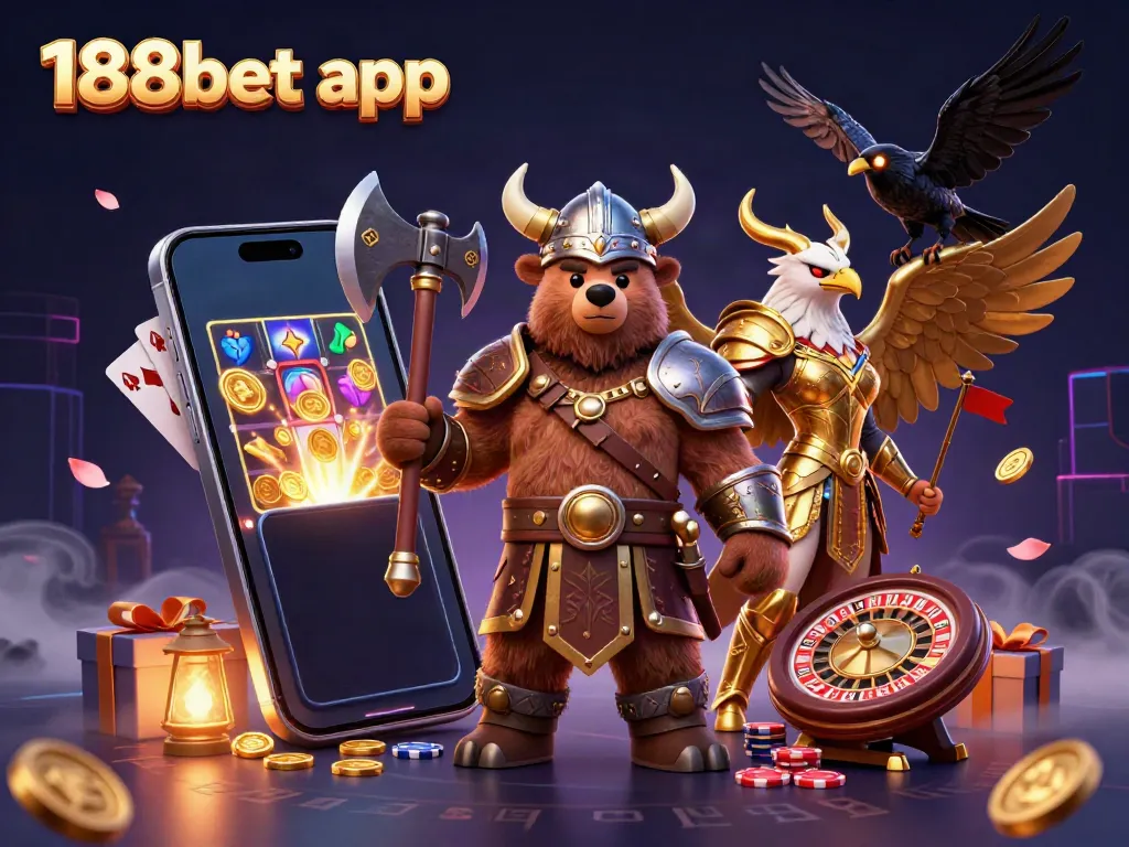 Engaging scene showcasing the 188bet app with vibrant characters in an exciting casino atmosphere.